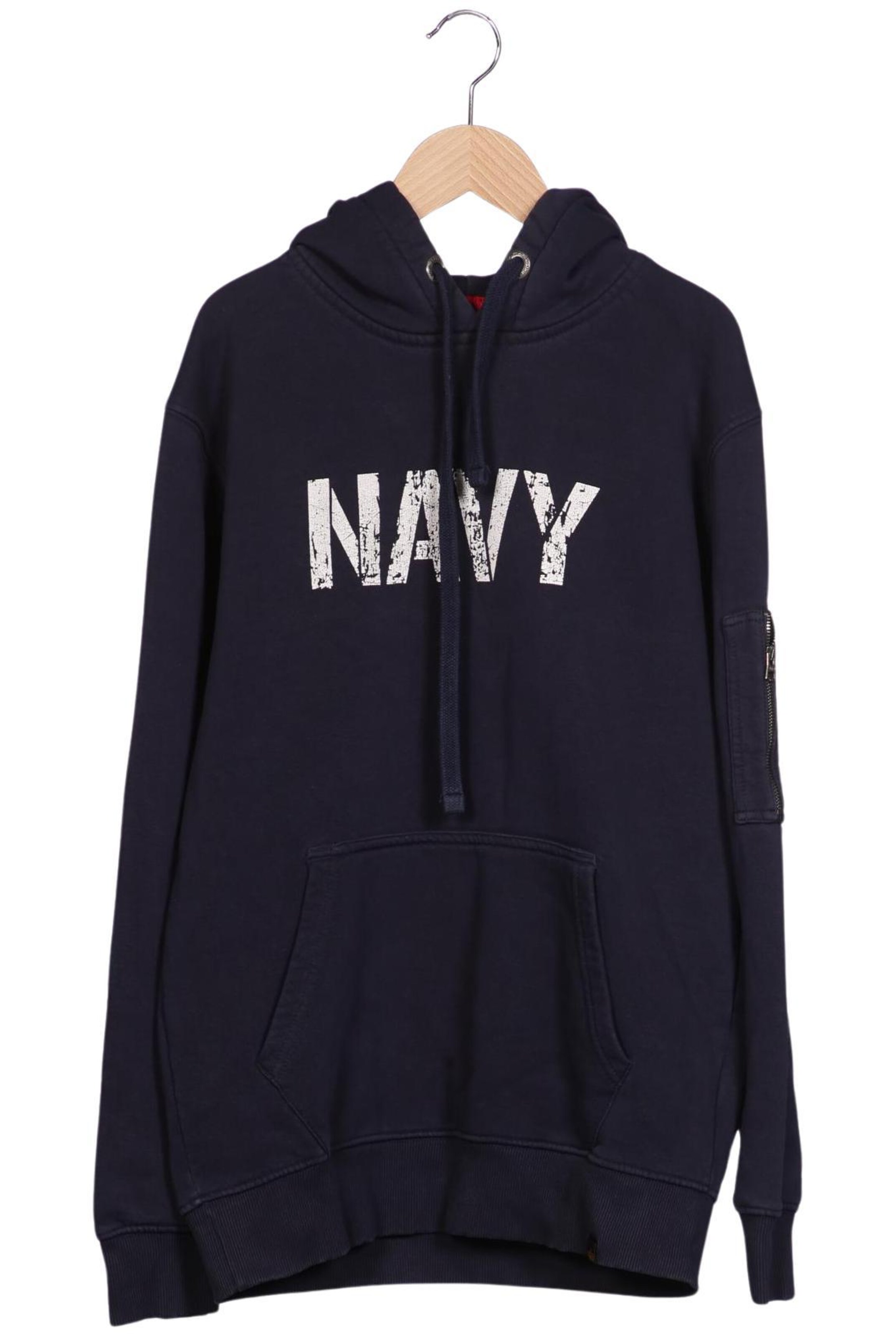 ALPHA INDUSTRIES Sweatshirt & Zip-Up Hoodie in M in Blue: front