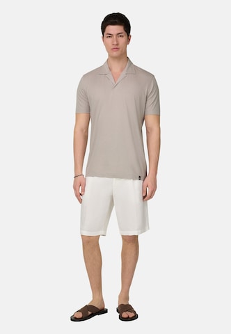 Boggi Milano Loosefit Bandplooibroek in Wit