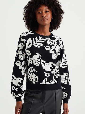 WE Fashion Sweter w kolorze czarny: przód