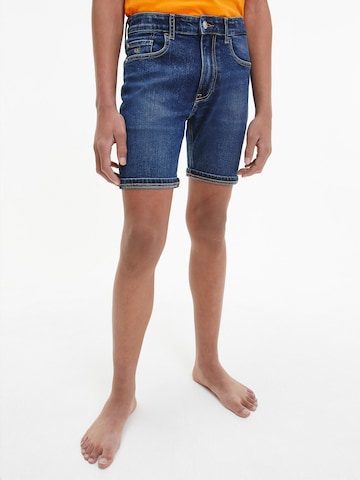 Calvin Klein Jeans Slimfit Jeans in Blauw: voorkant