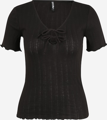Pieces Tall Shirt 'THEIA' in Black: front