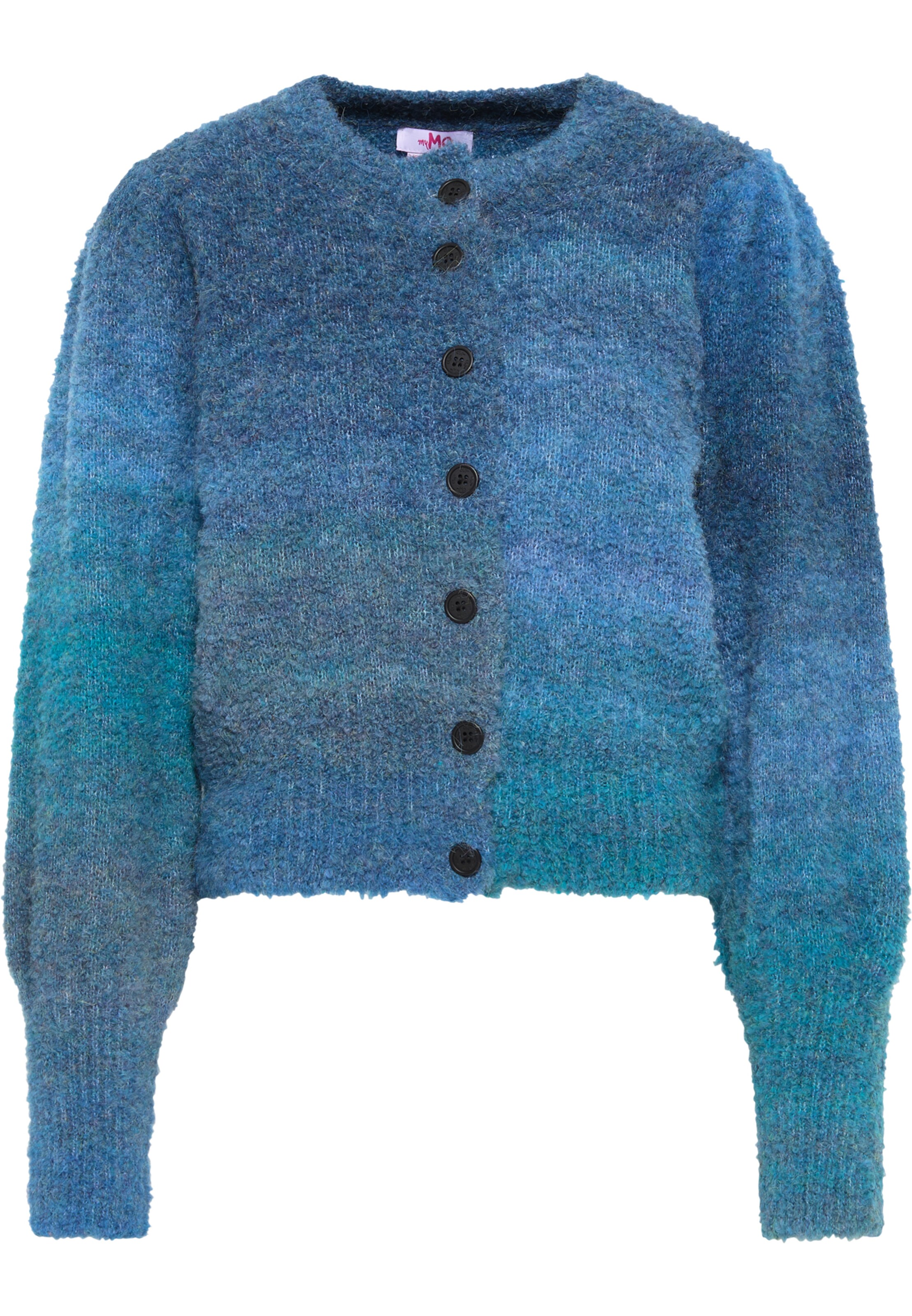 light blue knit cardigan