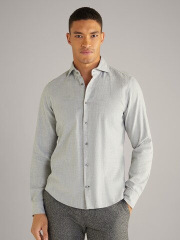 JOOP! Slim fit Button Up Shirt 'Pai' in Grey: front