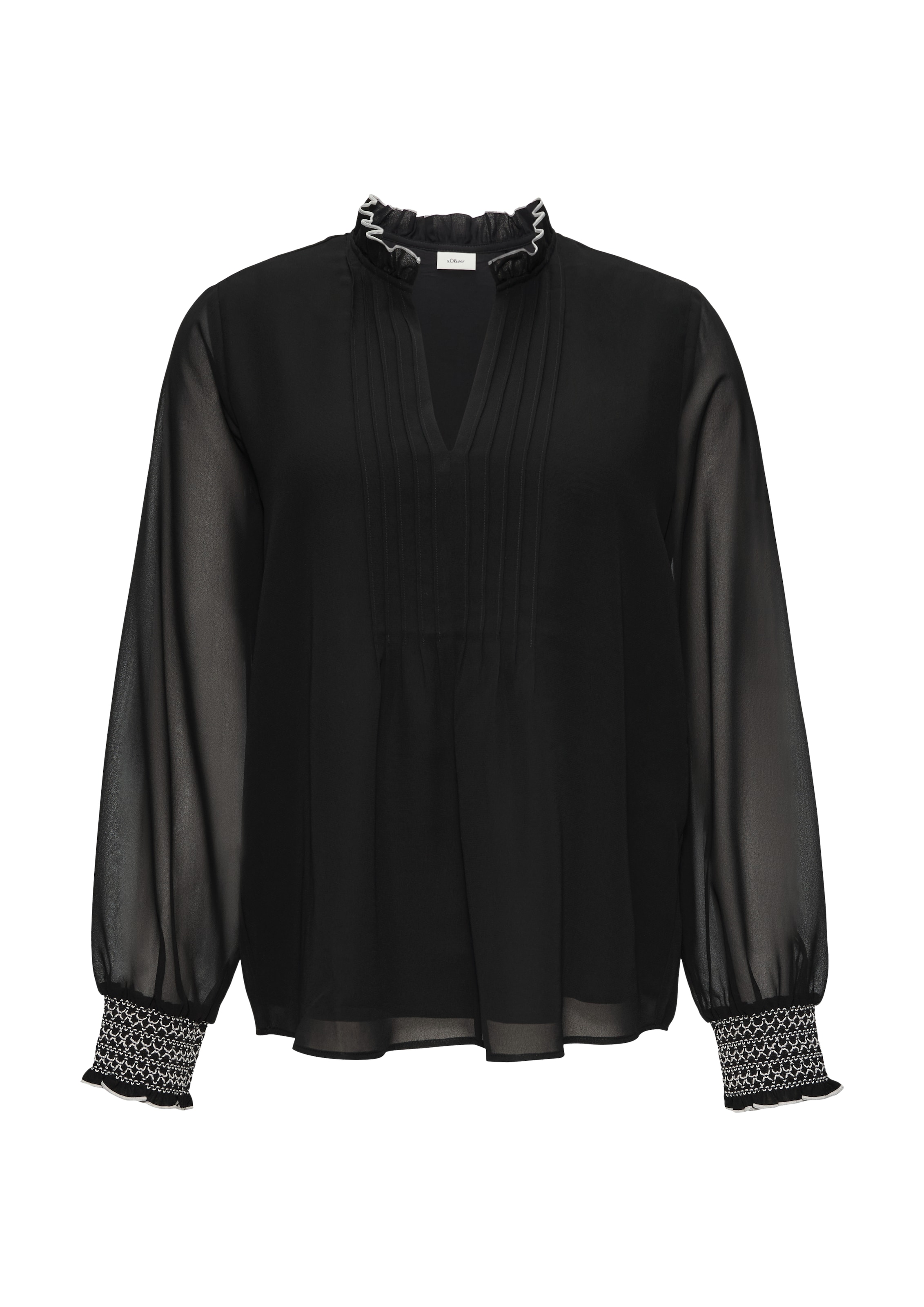 s.Oliver BLACK LABEL Blouse in Zwart: voorkant