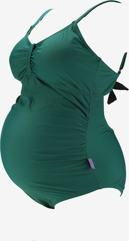 petit amourT-shirt Jednodijelni kupaći kostim 'Amandine' - zelena boja