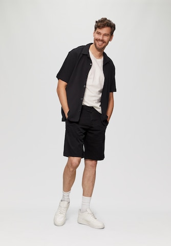 QS Wide leg Chino trousers in Black