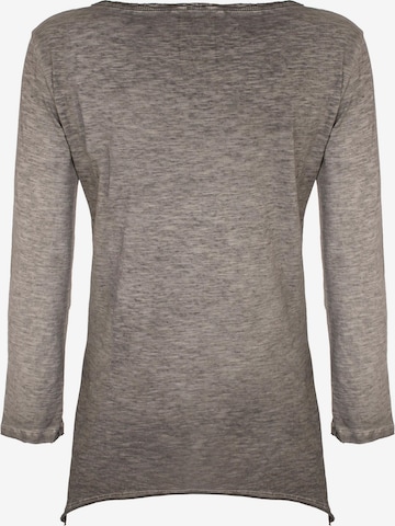 CIPO & BAXX Langarmshirt mit coolem Front-Print in Grau