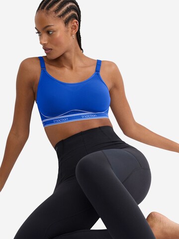 TRIUMPH Bustier Sport bh ' Triaction Cardio Air ' in Blauw