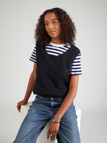 AMERICAN VINTAGE Pullunder 'DUMY' in Schwarz: Vorderseite