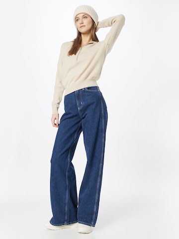 Calvin Klein Široke hlačnice Kavbojke | modra barva