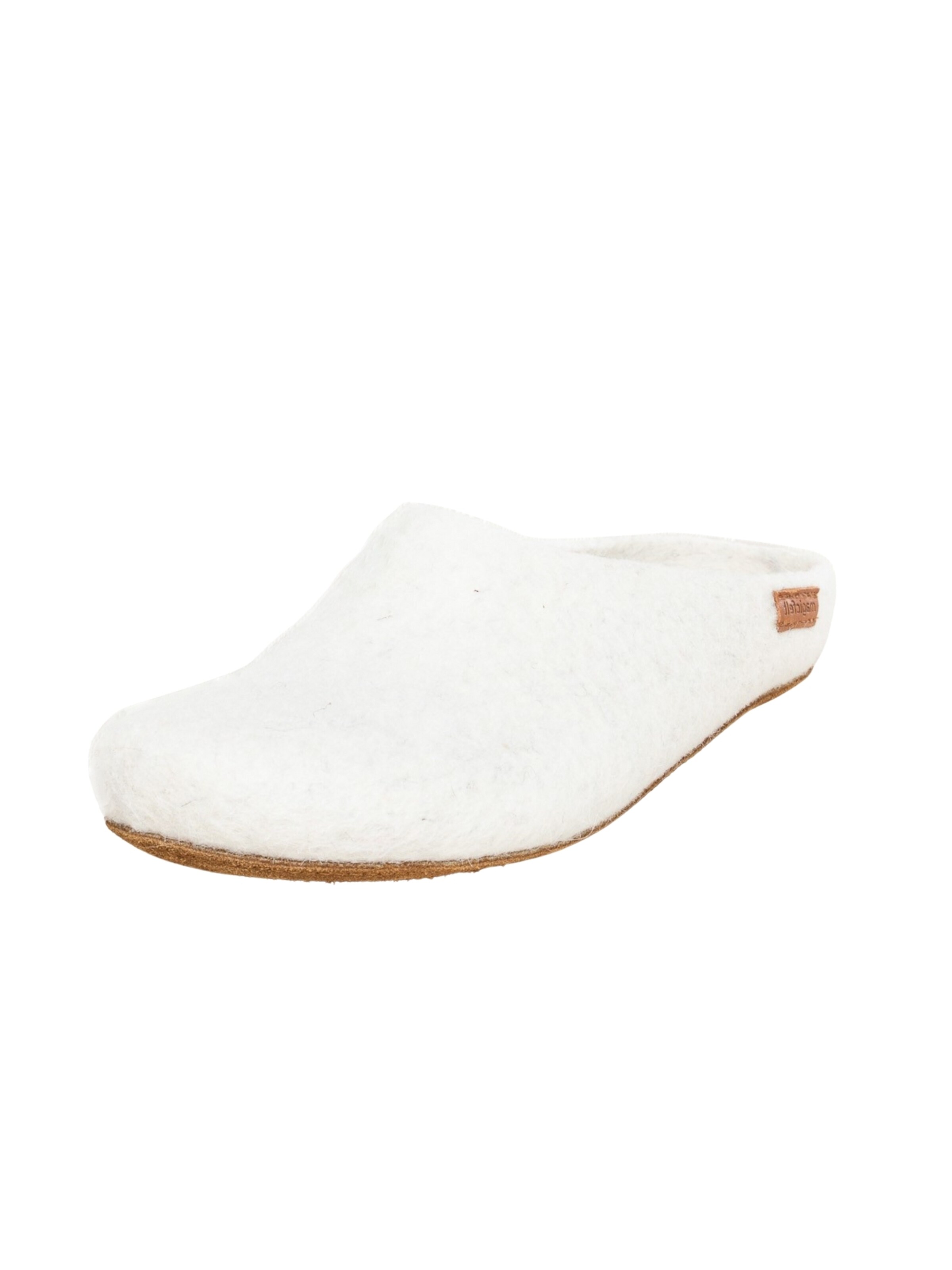 MagicFelt Slippers 'Filzpantoffel Magicfelt 713' in White: front