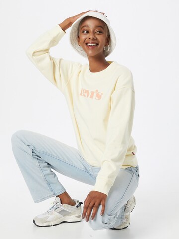 LEVI'S ® - Sweatshirt 'Graphic Standard Crewneck Sweatshirt' em amarelo