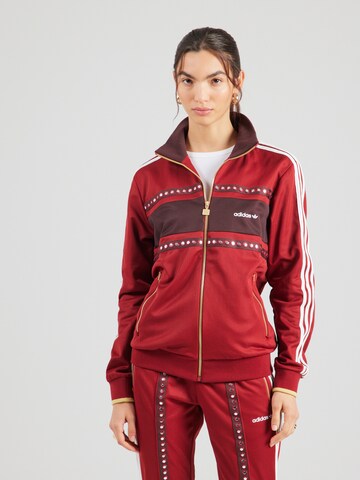 ADIDAS ORIGINALS Кофта на молнии в Красный: спереди