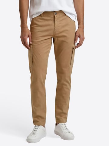 Effilé Pantalon chino 'Cean' PIERRE CARDIN en marron : devant