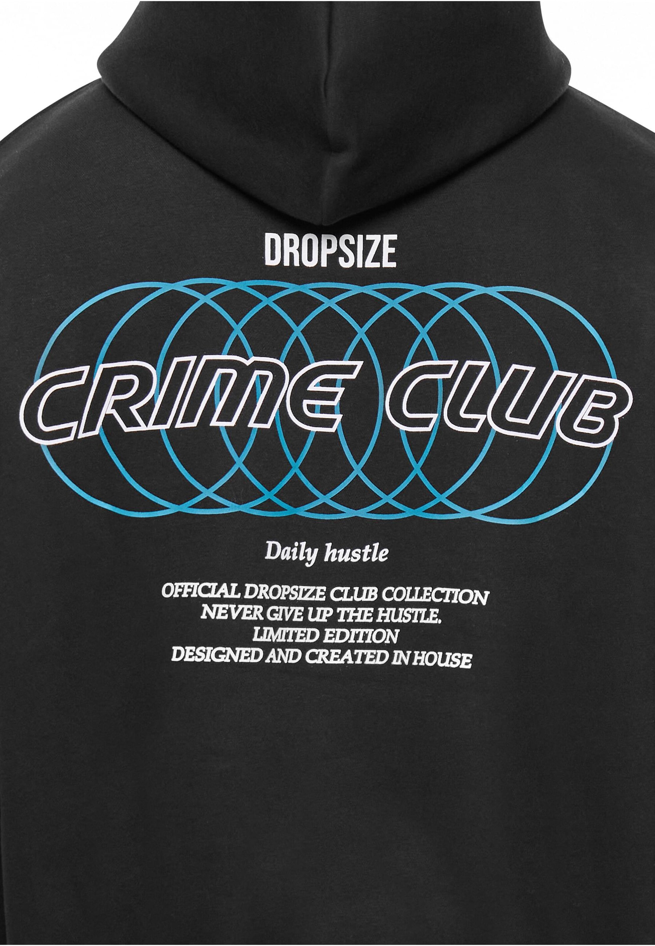 Dropsize Sweatshirt 'Crime' in Schwarz