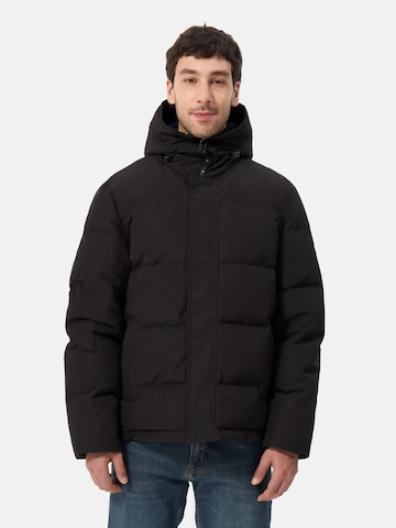 CASH-MERE.CH Winter Jacket in Black: front