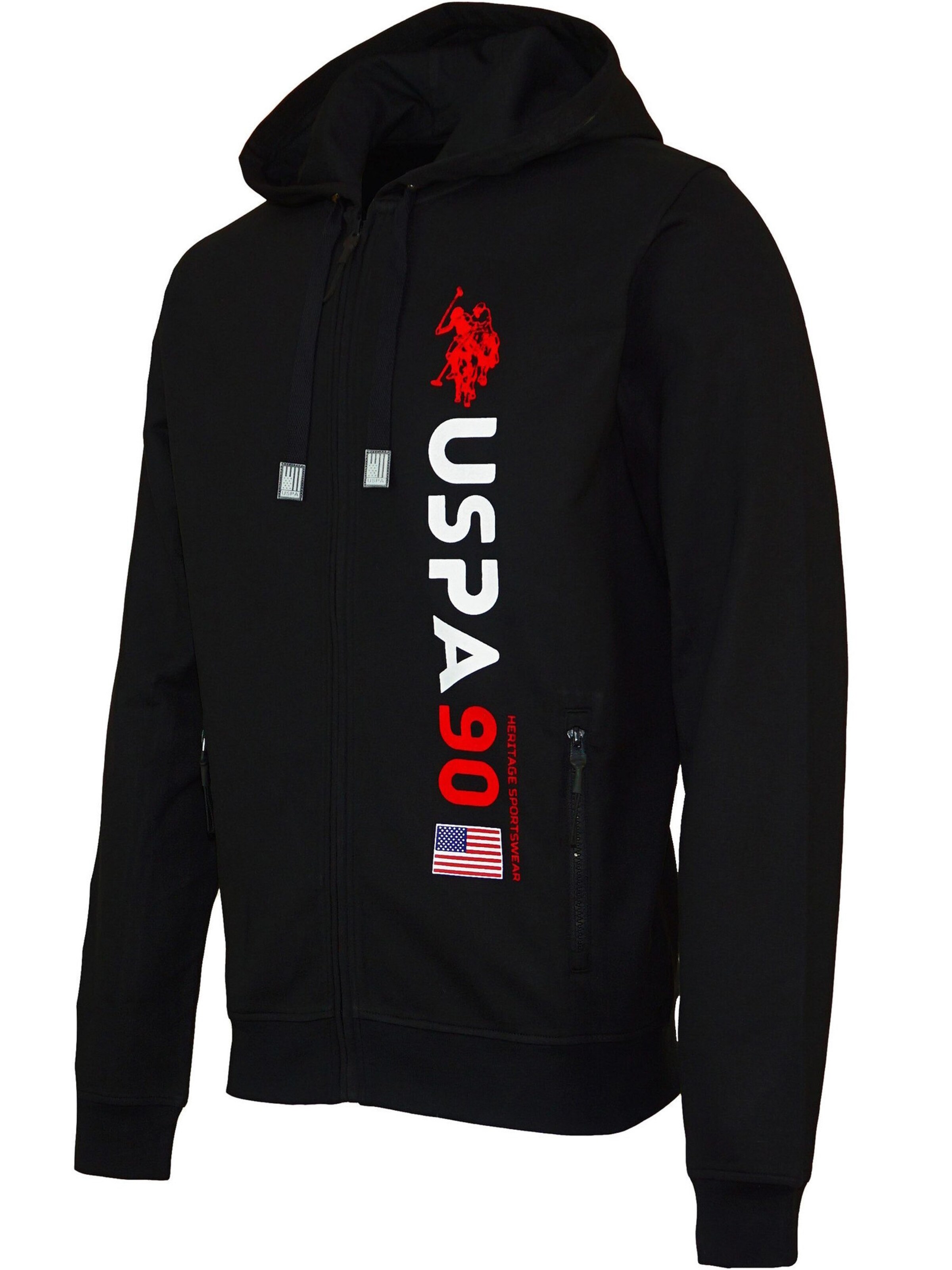 U.S. POLO ASSN. Sweat jacket in Black