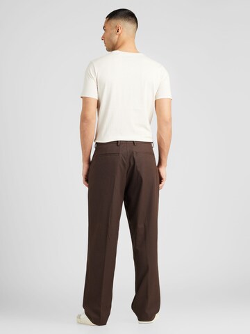 Loosefit Pantalon à pince TOPMAN en marron