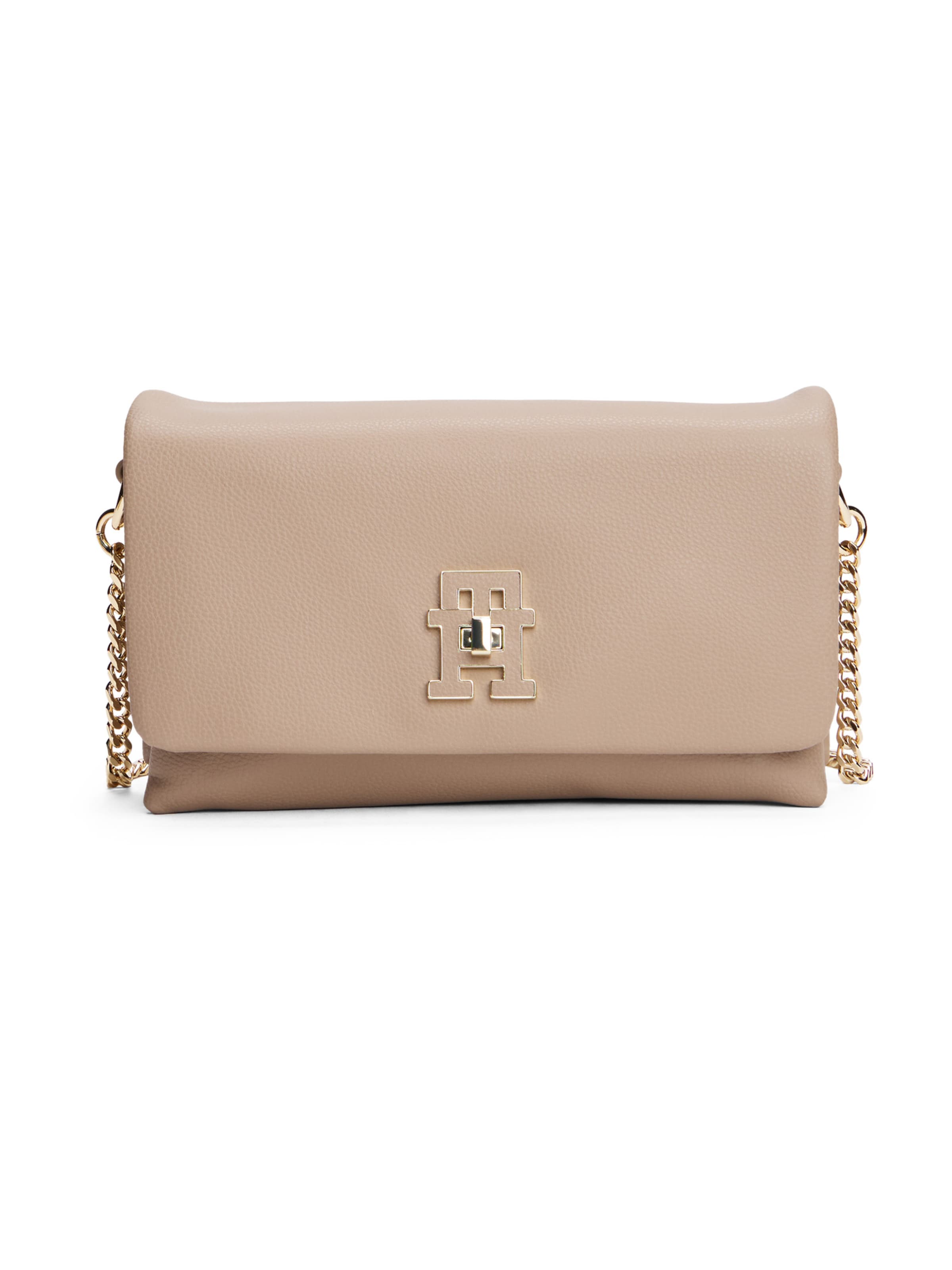 TOMMY HILFIGER Taška cez rameno - Béžová: predná strana