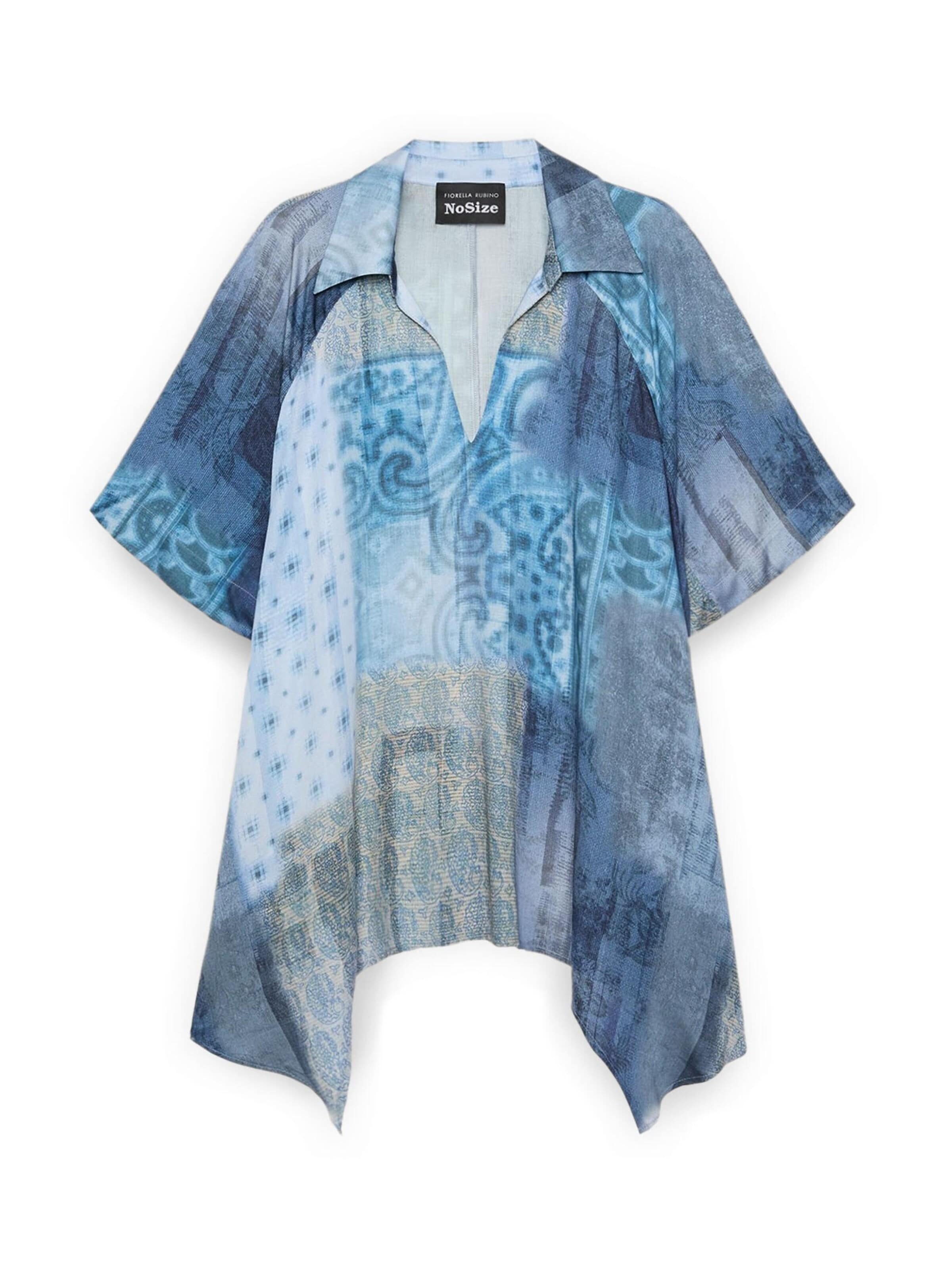 Fiorella Rubino Blouse in Blauw: voorkant
