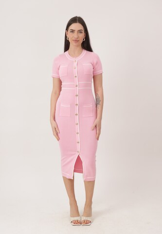 Elara Knitted dress in Pink