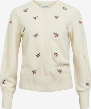 OBJECT Strickjacke 'OBJEbba' in Beige: Vorderseite