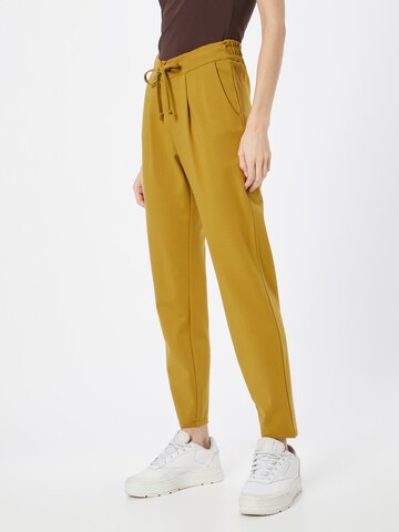 JDY Pleat-Front Pants 'PRETTY' in Yellow: front