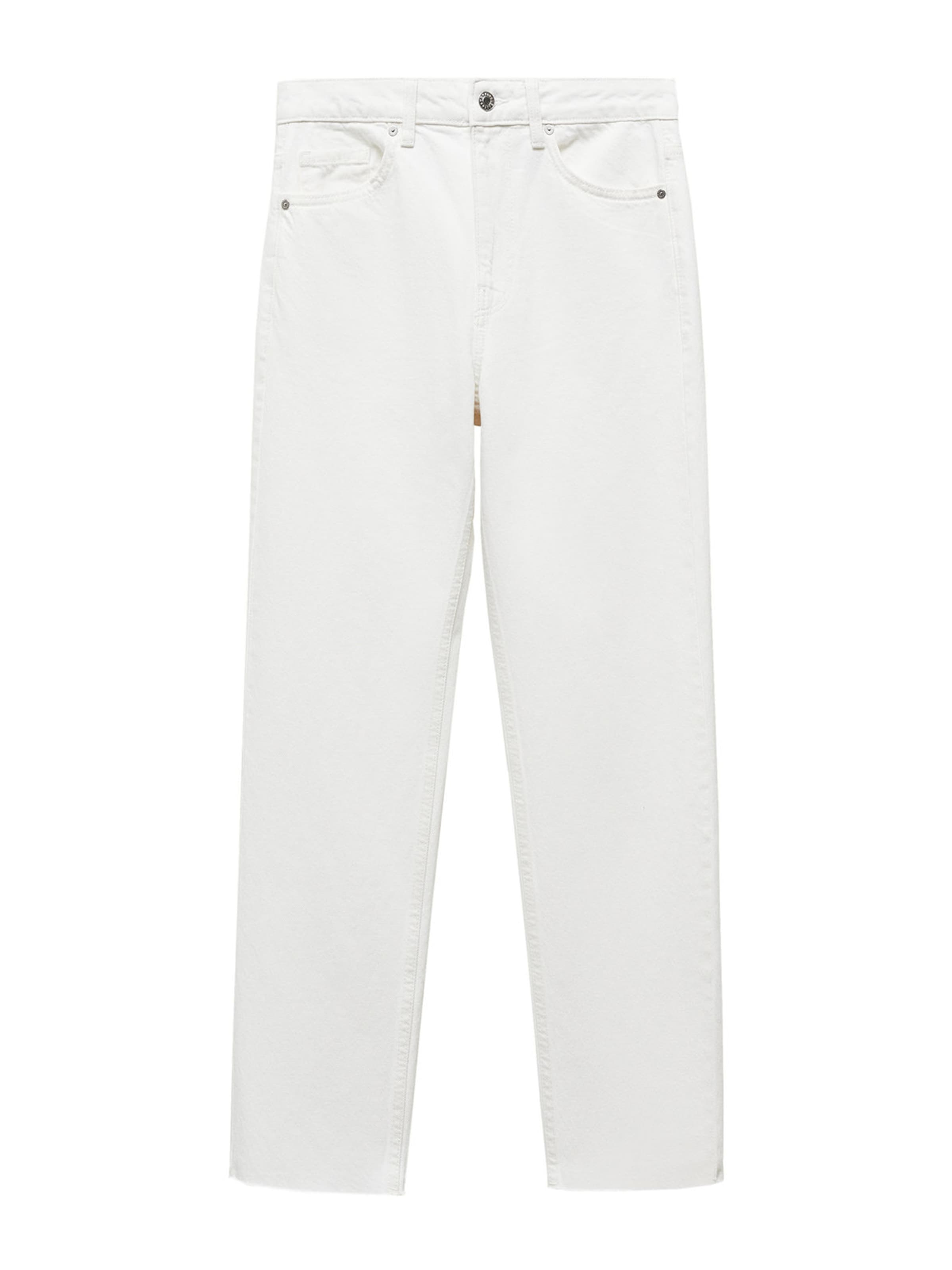 MANGO Regular Дънки 'BLANCA' в бяло: отпред