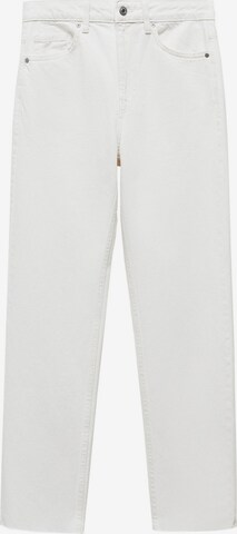 MANGO Regular Jeans 'BLANCA' in Wit: voorkant