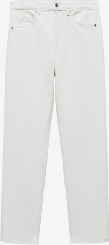 MANGO Regular Jeans 'BLANCA' in Wit: voorkant