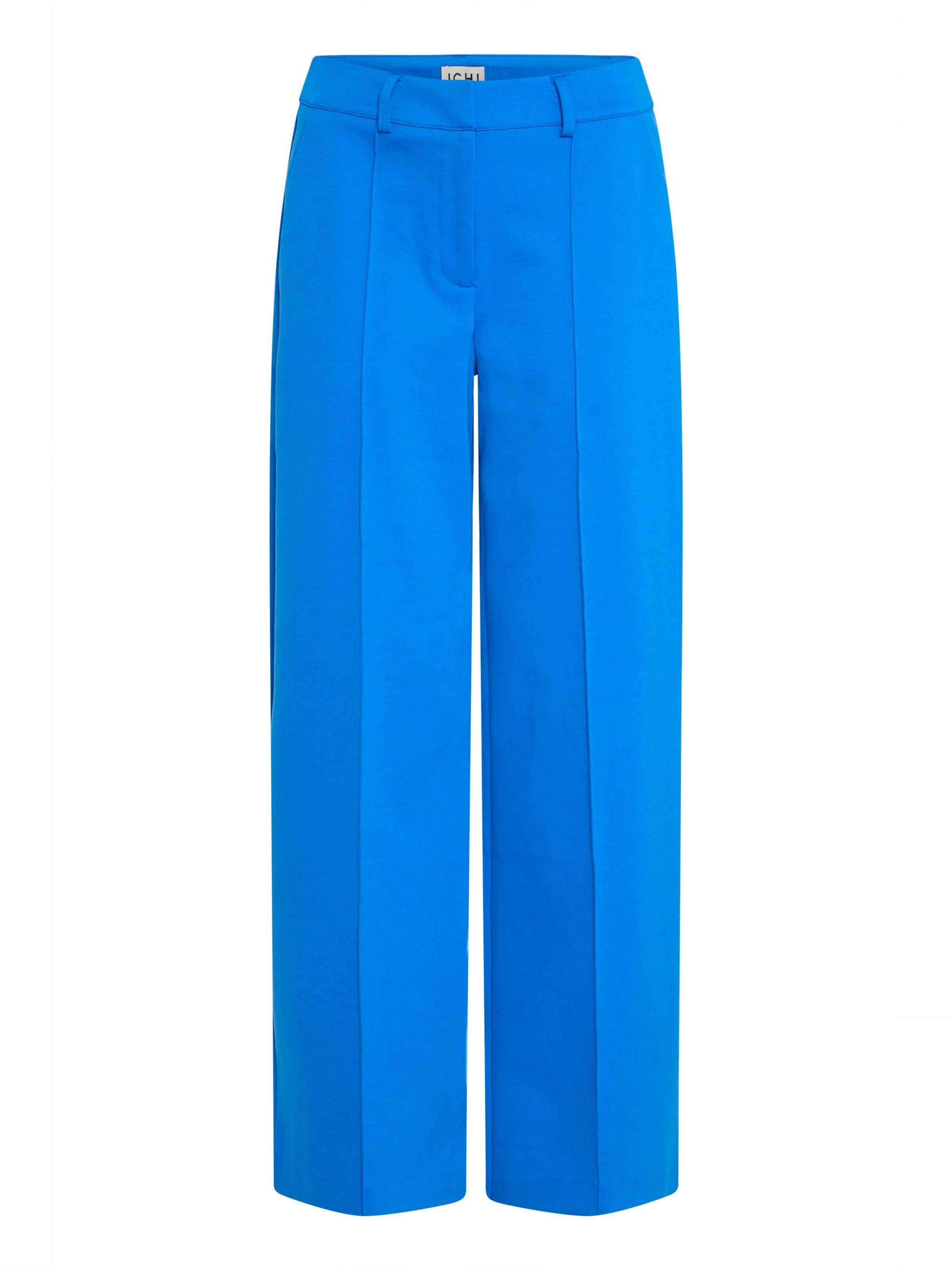 ICHI Pleated Pants 'Kate' in Blue: front