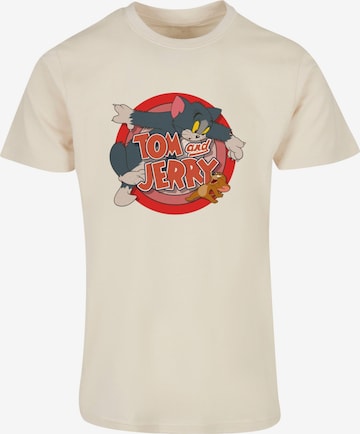 T-Shirt 'Tom and Jerry - Classic Catch' ABSOLUTE CULT en beige : devant