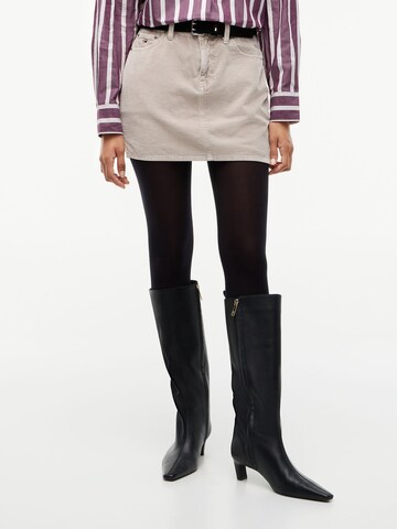 Tommy Jeans Rock in Grau: Vorderseite