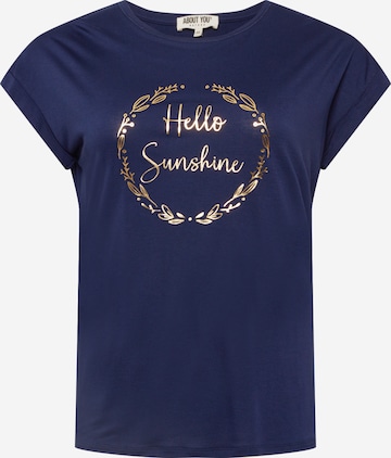 T-shirt 'Tabea' ABOUT YOU Curvy en bleu : devant