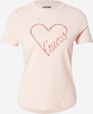 rožinė GUESS Marškinėliai 'LOVE': priekis