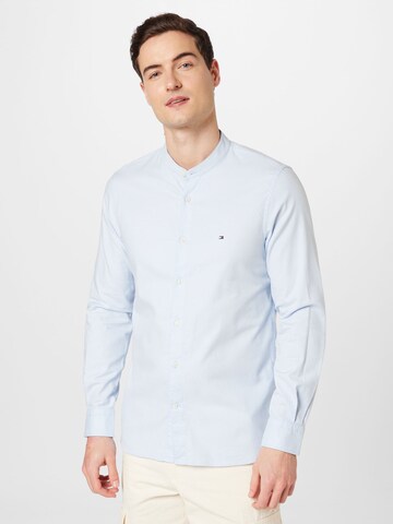 Coupe slim Chemise TOMMY HILFIGER en bleu : devant