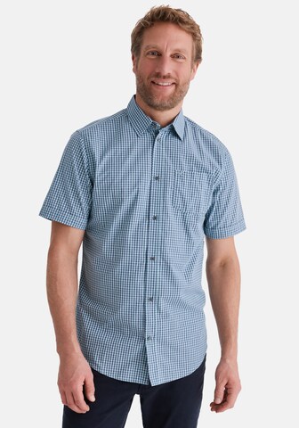 Stooker Men Regular Fit Hemd 'Hudson' in Blau: Vorderseite