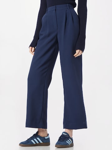 Abercrombie & Fitch Wide leg Pleat-Front Pants in Blue: front