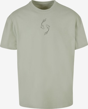 Merchcode Shirt 'Spring -  Yin & Jang Fish' in Grau: predná strana