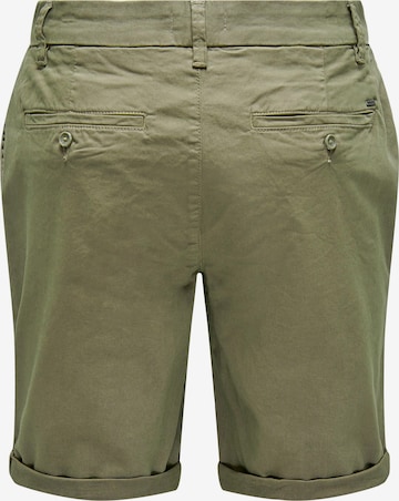 Only & Sons Regular Панталон Chino 'Peter' в зелено