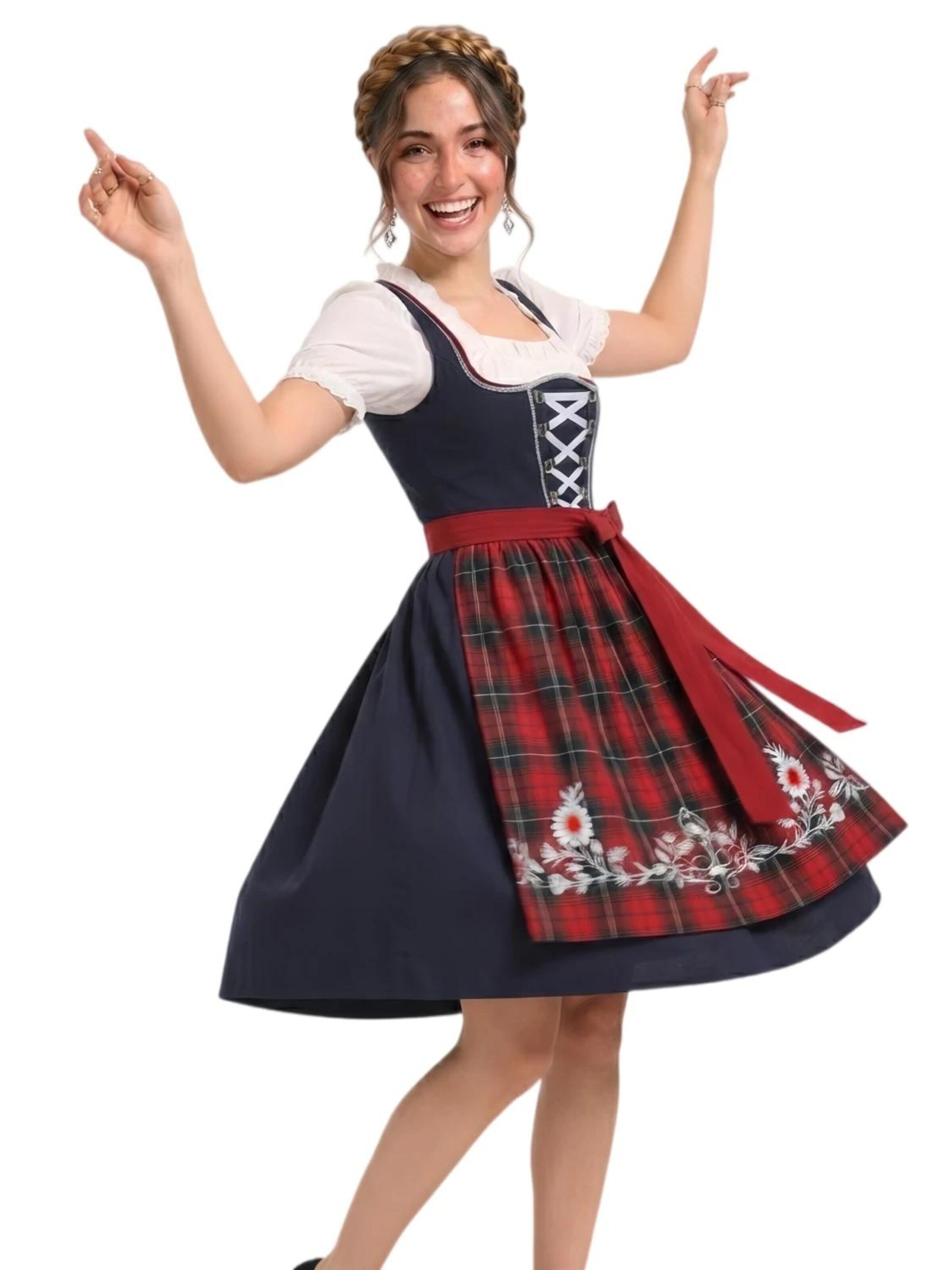 Yesfashion Dirndl w kolorze czerwony
