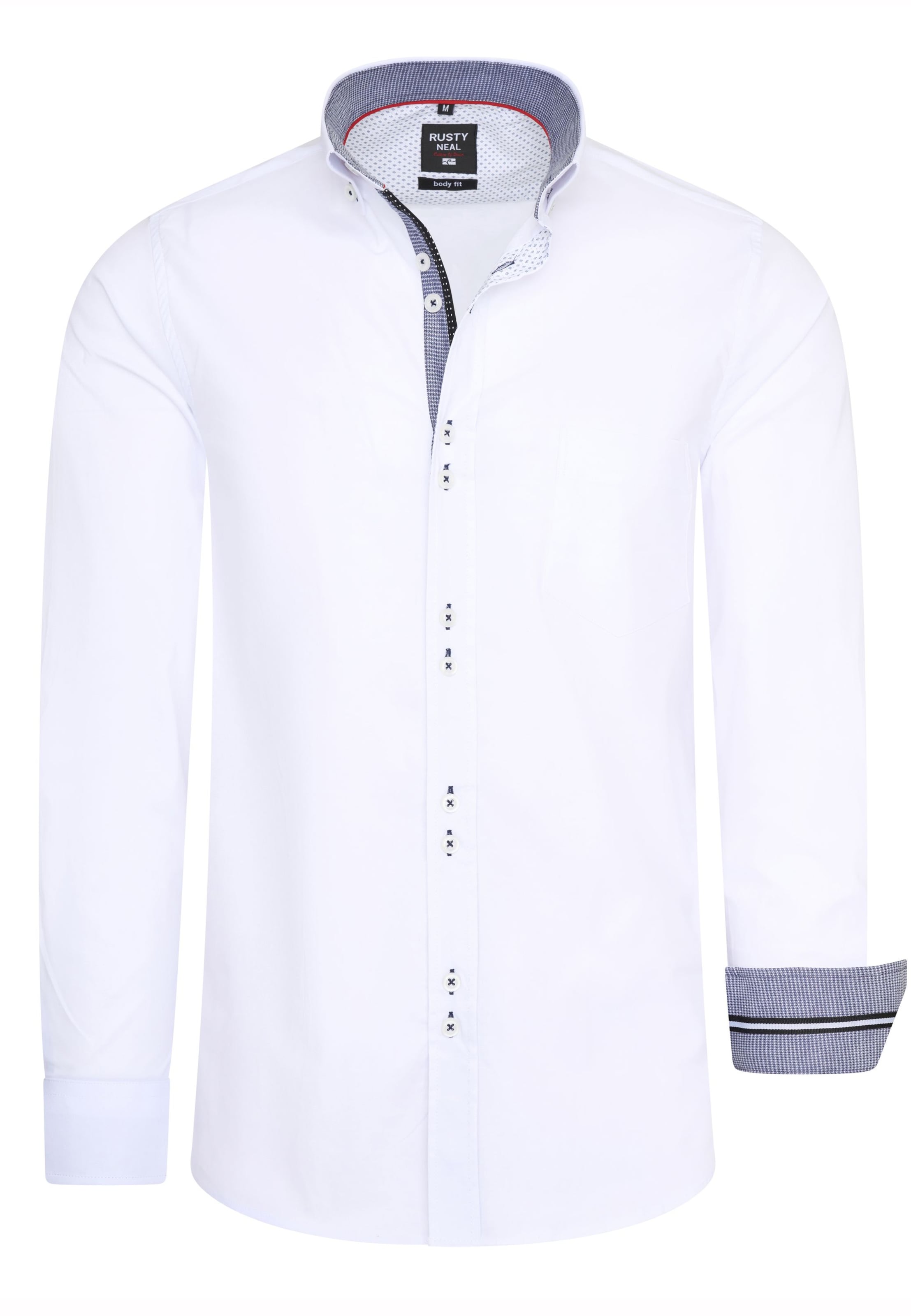 Chemise Rusty Neal en blanc : devant