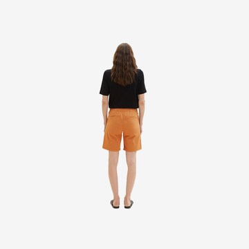 oranžinė TOM TAILOR Standartinis „Chino“ stiliaus kelnės