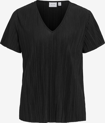 VILA T-Shirt 'VIPlis' in Schwarz: Vorderseite