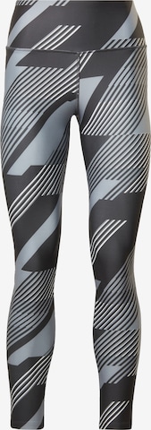 Reebok - Skinny Calças de desporto 'Workout Ready' em cinzento: frente