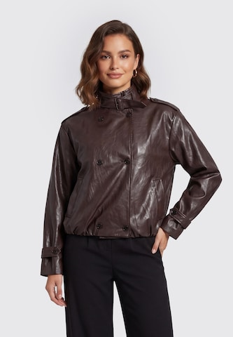 Veste mi-saison faina en marron : devant