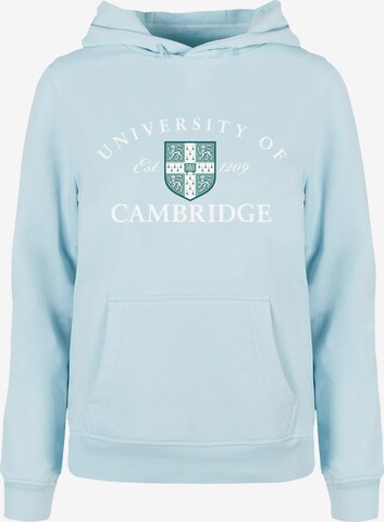 Merchcode Sweatshirt 'University Of Cambridge - Est 1209' in Blau: predná strana