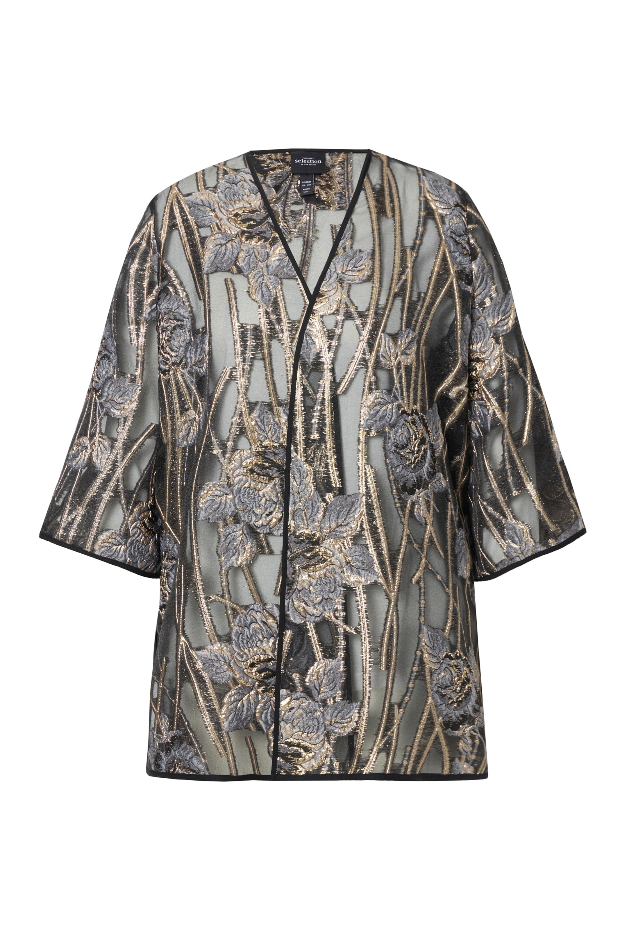 Ulla Popken Übergangsjacke in Schwarz: Vorderseite