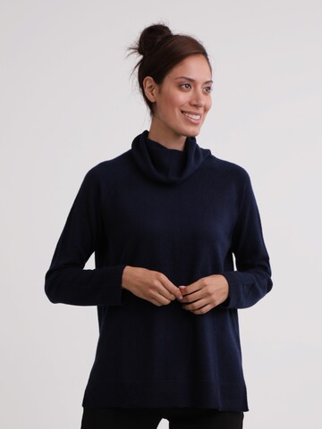 CASH-MERE.CH Kaschmir Pullover in Blau: Vorderseite