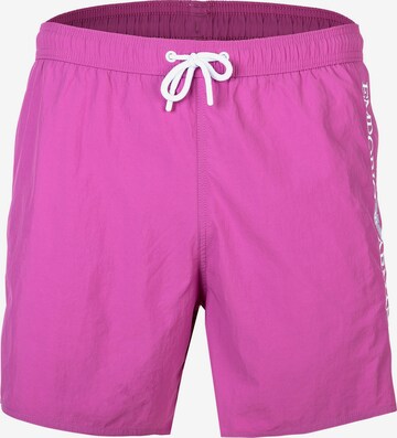 Pantaloncini da bagno di Emporio Armani in rosa: frontale